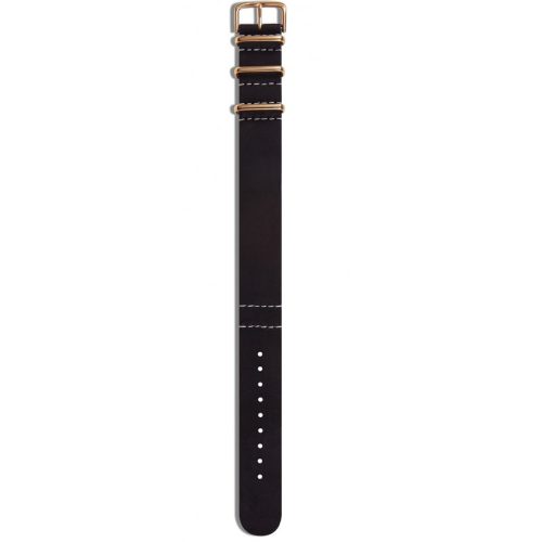Leather black gold